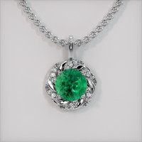 4.36 Ct. Emerald Pendant, Platinum 950 1