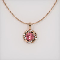 3.07 Ct. Padparadscha Sapphire Pendant, 14K Rose Gold 1