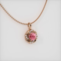 3.07 Ct. Padparadscha Sapphire Pendant, 14K Rose Gold 2
