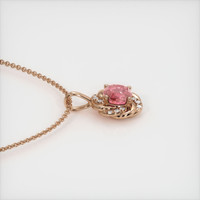 3.07 Ct. Padparadscha Sapphire Pendant, 14K Rose Gold 3