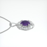 9.21 Ct. Purple Sapphire Pendant, 14K White Gold 3