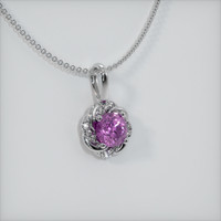 0.64 Ct. Sapphire Pendant, 14K White Gold 2