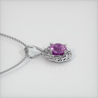 0.64 Ct. Sapphire Pendant, 14K White Gold 3