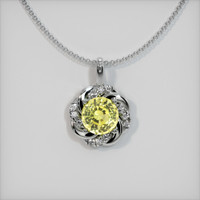 1.93 Ct. Sapphire Pendant, 14K White Gold 1