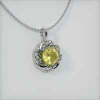 1.93 Ct. Sapphire Pendant, 14K White Gold 2