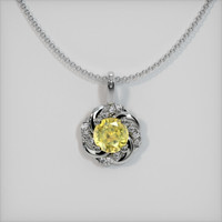 0.73 Ct. Sapphire Pendant, 14K White Gold 1