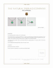 Emerald Pendant 1.59 Ct., 18K White Gold Appraisal