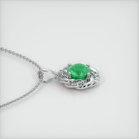 1.59 Ct. Emerald Pendant, 18K White Gold 3