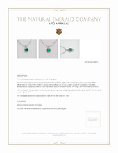 Emerald Pendant 1.08 Ct. 18K White Gold Appraisal