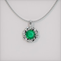 Emerald Pendant 1.08 Ct. 18K White Gold Preview