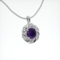9.21 Ct. Purple Sapphire Pendant, 18K White Gold 2