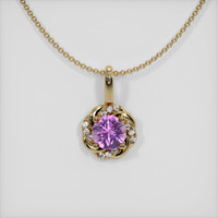 0.64 Ct. Sapphire Pendant, 14K Yellow Gold 1
