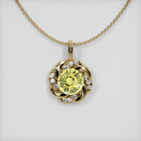 1.93 Ct. Sapphire Pendant, 14K Yellow Gold 1