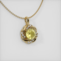1.93 Ct. Sapphire Pendant, 14K Yellow Gold 2