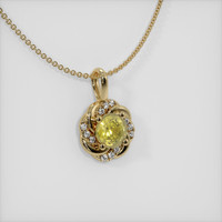 0.73 Ct. Sapphire Pendant, 14K Yellow Gold 2