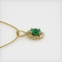 1.06 Ct. Emerald Pendant, 18K Yellow Gold 3