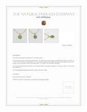 Emerald Pendant 1.59 Ct., 18K Yellow Gold Appraisal