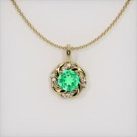 1.59 Ct. Emerald  Pendant - 18K Yellow Gold