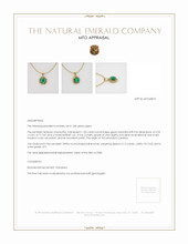 Emerald Pendant 1.00 Ct., 18K Yellow Gold Appraisal