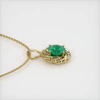 1.00 Ct. Emerald Pendant, 18K Yellow Gold 3