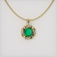 Emerald Pendant 1.08 Ct. 18K Yellow Gold Preview