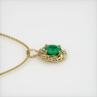 1.08 Ct. Emerald  Pendant - 18K Yellow Gold