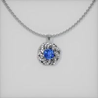0.41 Ct. Sapphire Pendant, 14K White Gold 1