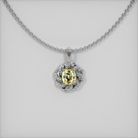 0.89 Ct. Bi Color Sapphire Pendant, 14K White Gold 1