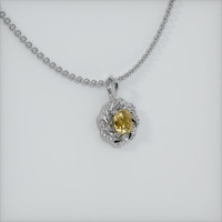 0.89 Ct. Bi Color Sapphire Pendant, 14K White Gold 2