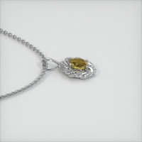 0.89 Ct. Bi Color Sapphire Pendant, 14K White Gold 3