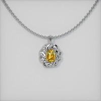0.85 Ct. Bi Color Sapphire Pendant, 14K White Gold 1