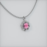 1.11 Ct. Sapphire Pendant, 14K White Gold 2