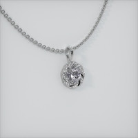 0.51 Ct. Sapphire Pendant, 14K White Gold 2