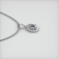 0.51 Ct. Sapphire Pendant, 14K White Gold 3