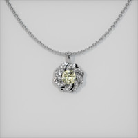 1.37 Ct. Sapphire Pendant, 14K White Gold 1