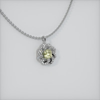 1.37 Ct. Sapphire Pendant, 14K White Gold 2