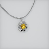 0.72 Ct. Sapphire Pendant, 14K White Gold 2