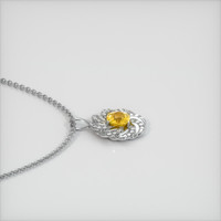 0.72 Ct. Sapphire Pendant, 14K White Gold 3