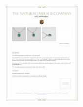 Emerald Pendant 1.32 Ct., 18K White Gold Appraisal