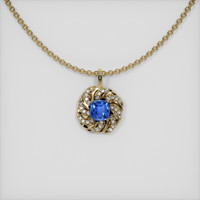 0.41 Ct. Sapphire Pendant, 14K Yellow Gold 1