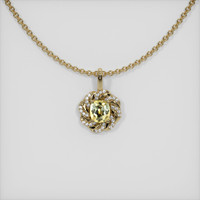 0.89 Ct. Sapphire Pendant, 14K Yellow Gold 1