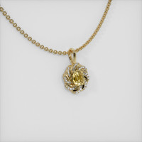 0.89 Ct. Sapphire Pendant, 14K Yellow Gold 2