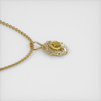 0.89 Ct. Bi Color Sapphire Pendant, 14K Yellow Gold 3