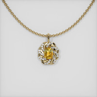 0.85 Ct. Sapphire Pendant, 14K Yellow Gold 1
