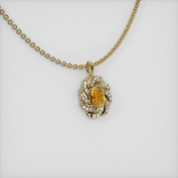 0.85 Ct. Sapphire Pendant, 14K Yellow Gold 2
