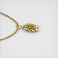 0.85 Ct. Bi Color Sapphire Pendant, 14K Yellow Gold 3