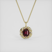6.28 Ct. Gemstone Pendant, 14K Yellow Gold 1