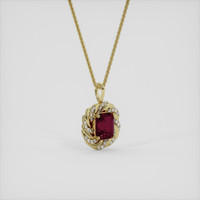 6.28 Ct. Gemstone Pendant, 14K Yellow Gold 2
