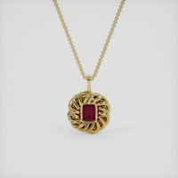 6.28 Ct. Gemstone Pendant, 14K Yellow Gold 4