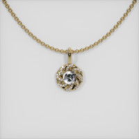 0.51 Ct. Sapphire Pendant, 14K Yellow Gold 1
